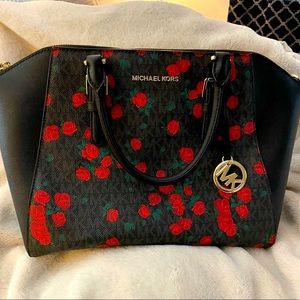 Michael Kors purse. Unique look with Roses.